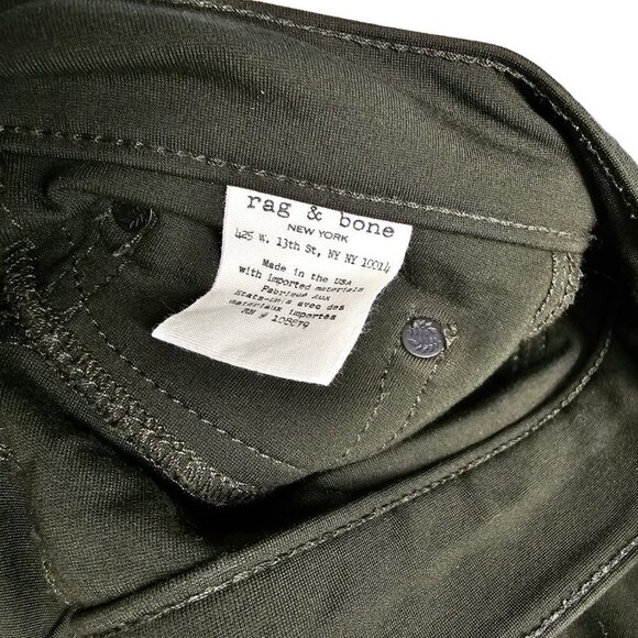 Rag & Bone  Ponte Stretch Olive Pants Size 26 - Picture 7 of 9